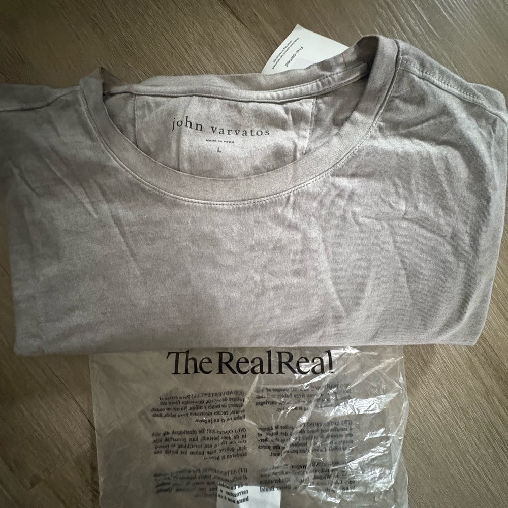 John Varvatos Light Gray Short Sleeve Tee